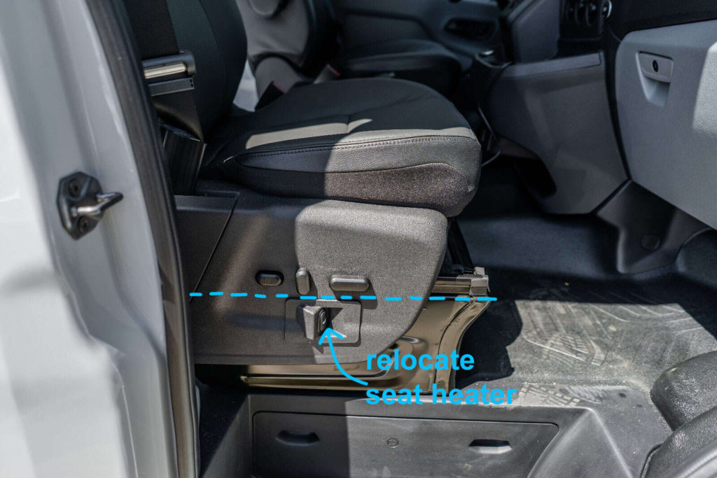 Ford Transit swivel seat installation for camper van conversion
