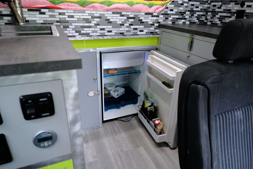 Ford Transit camper van build refrigerator