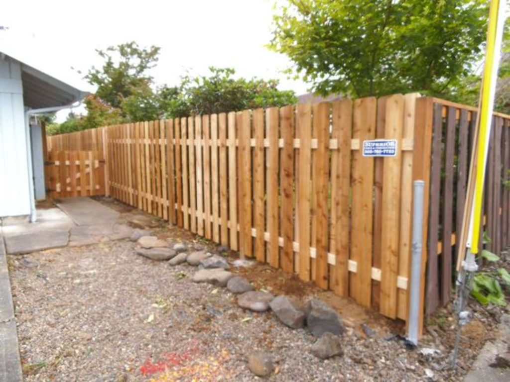 installing modern good neighbor fence see through