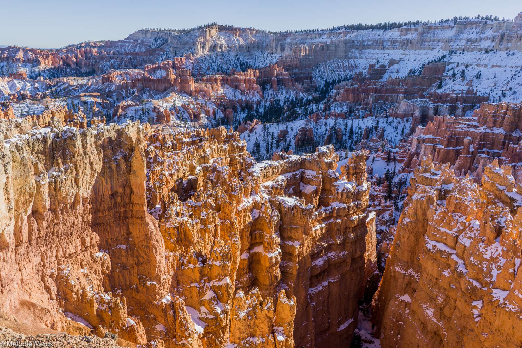 bryce canyon national park sunset point in winter