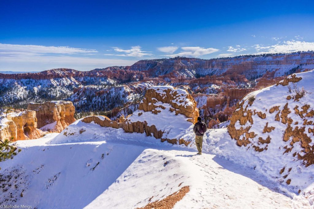 bryce canyon national park view in winter