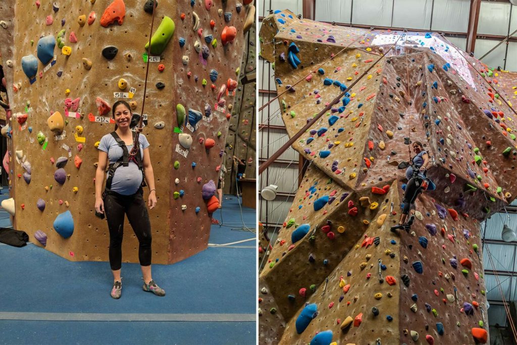 rock climbing while pregnant 8 months