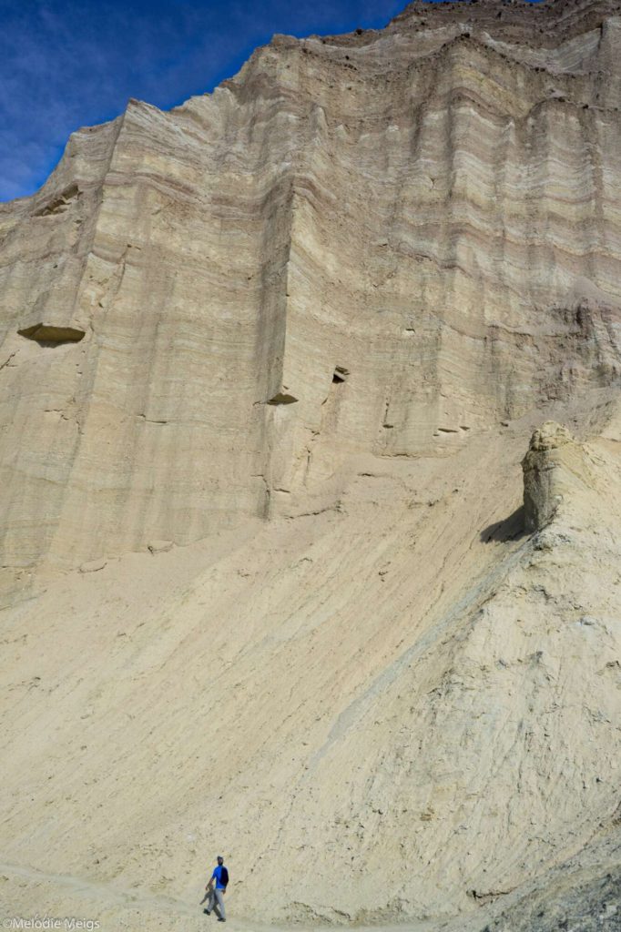 huge walls of rock in Death Valley