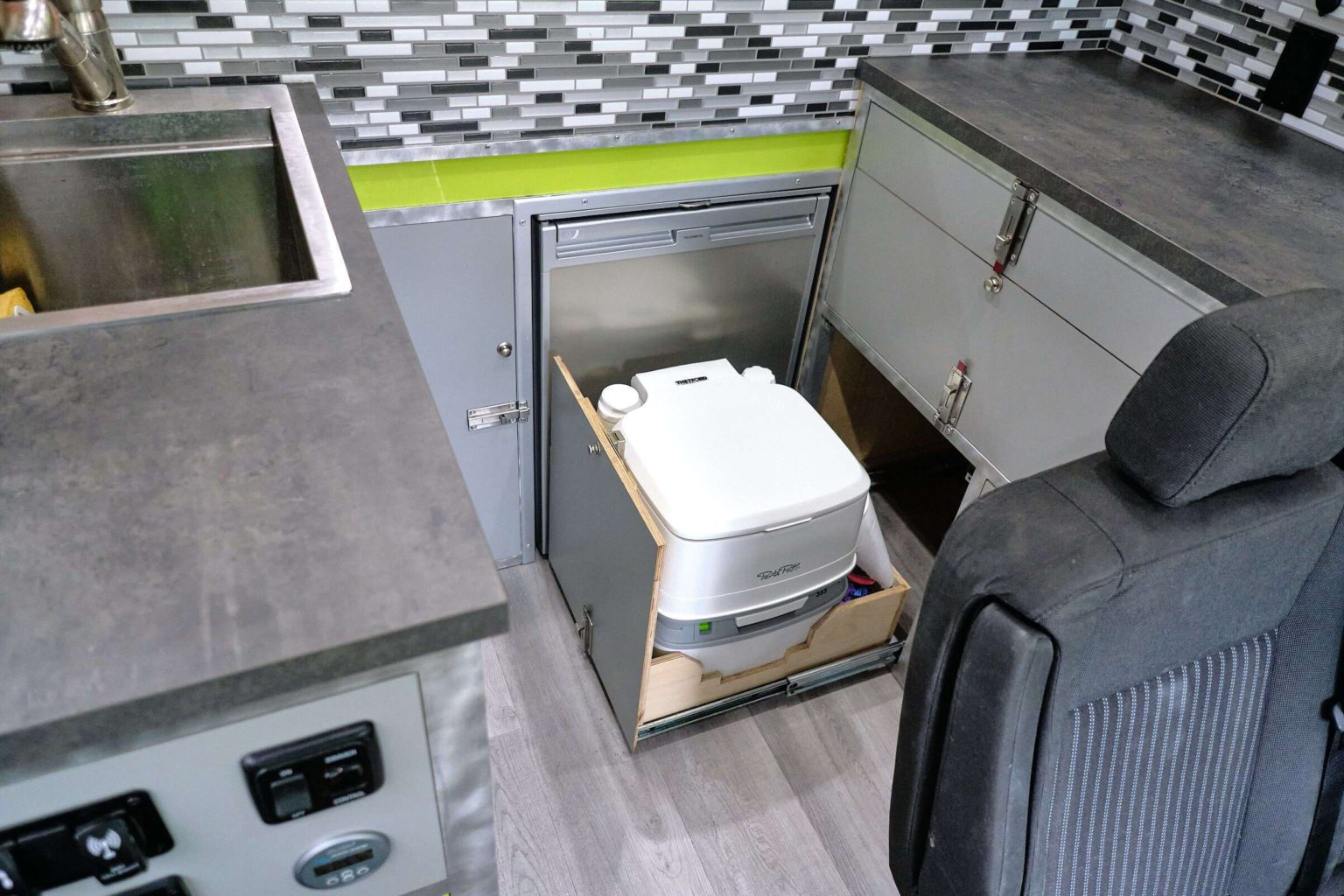 How to use a portapotty in a camper van patchwork&pebbles