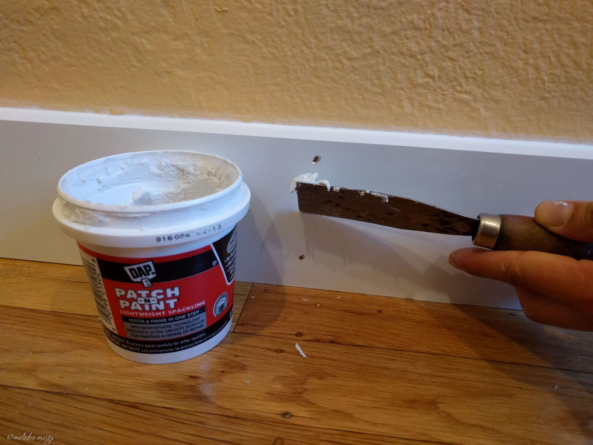 How to fill nail holes for perfect trim patchwork&pebbles