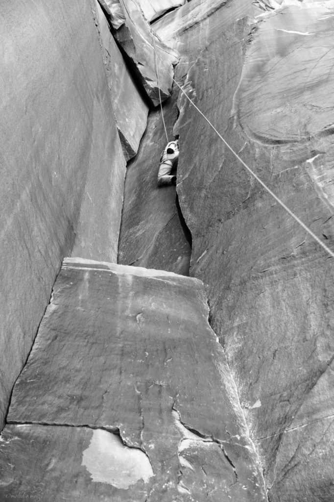 Indian creek UT climbing scarface wall