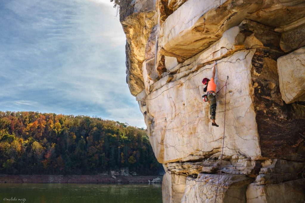 New River Gorge climbing reckless abandon girl