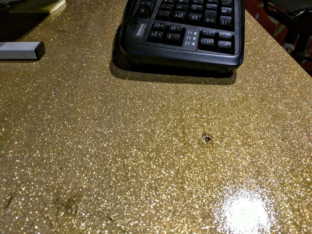 standing desk glitter