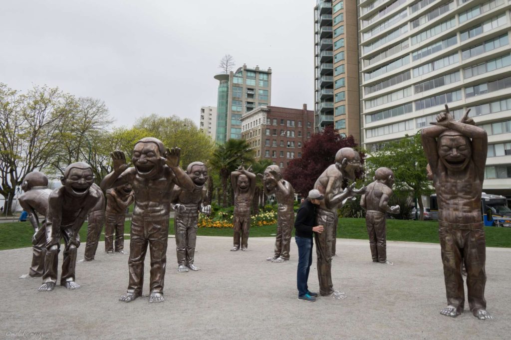 A-Maze-Ing Laughter Statues vancouver bc