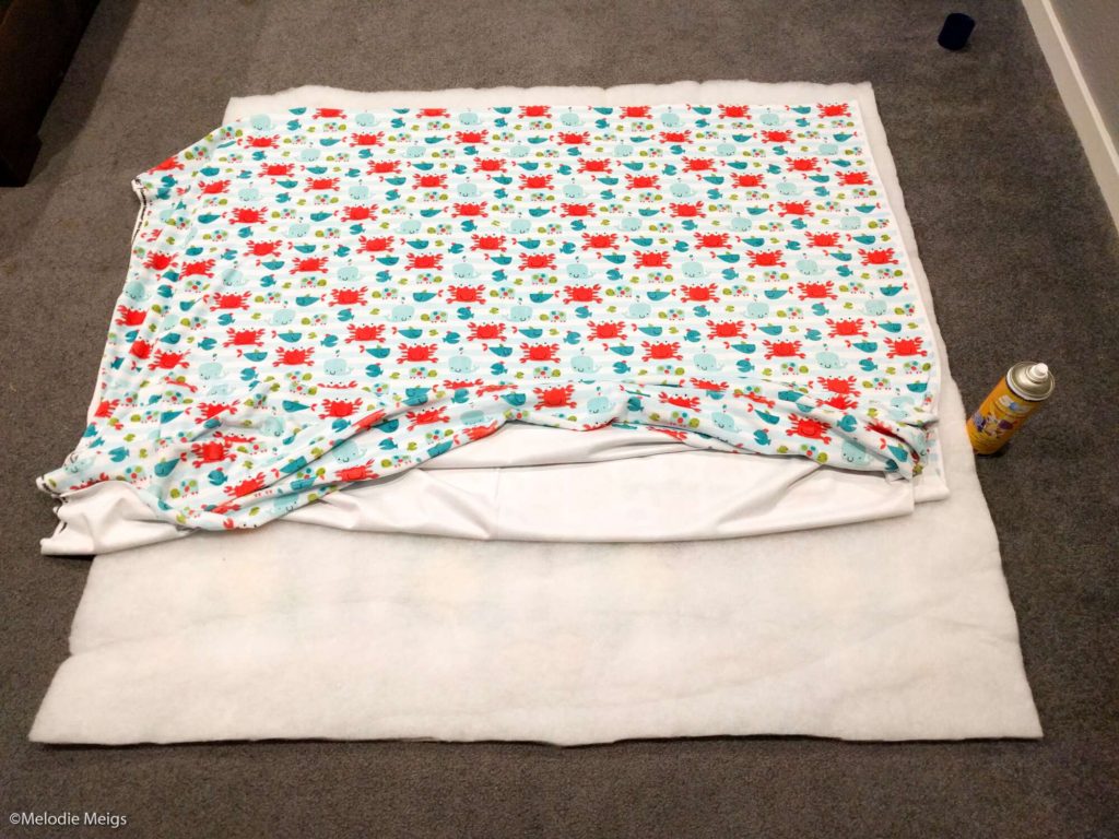 vintage inspired baby quilt sandwich layers